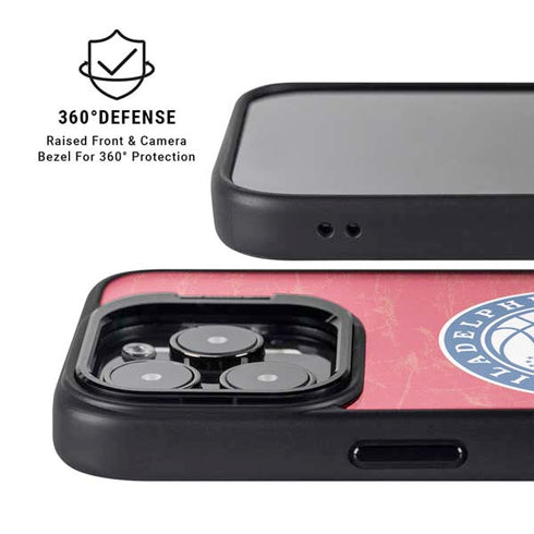 NBA Philadelphia 76ers Distressed iPhone 13 Pro Kickstand Case